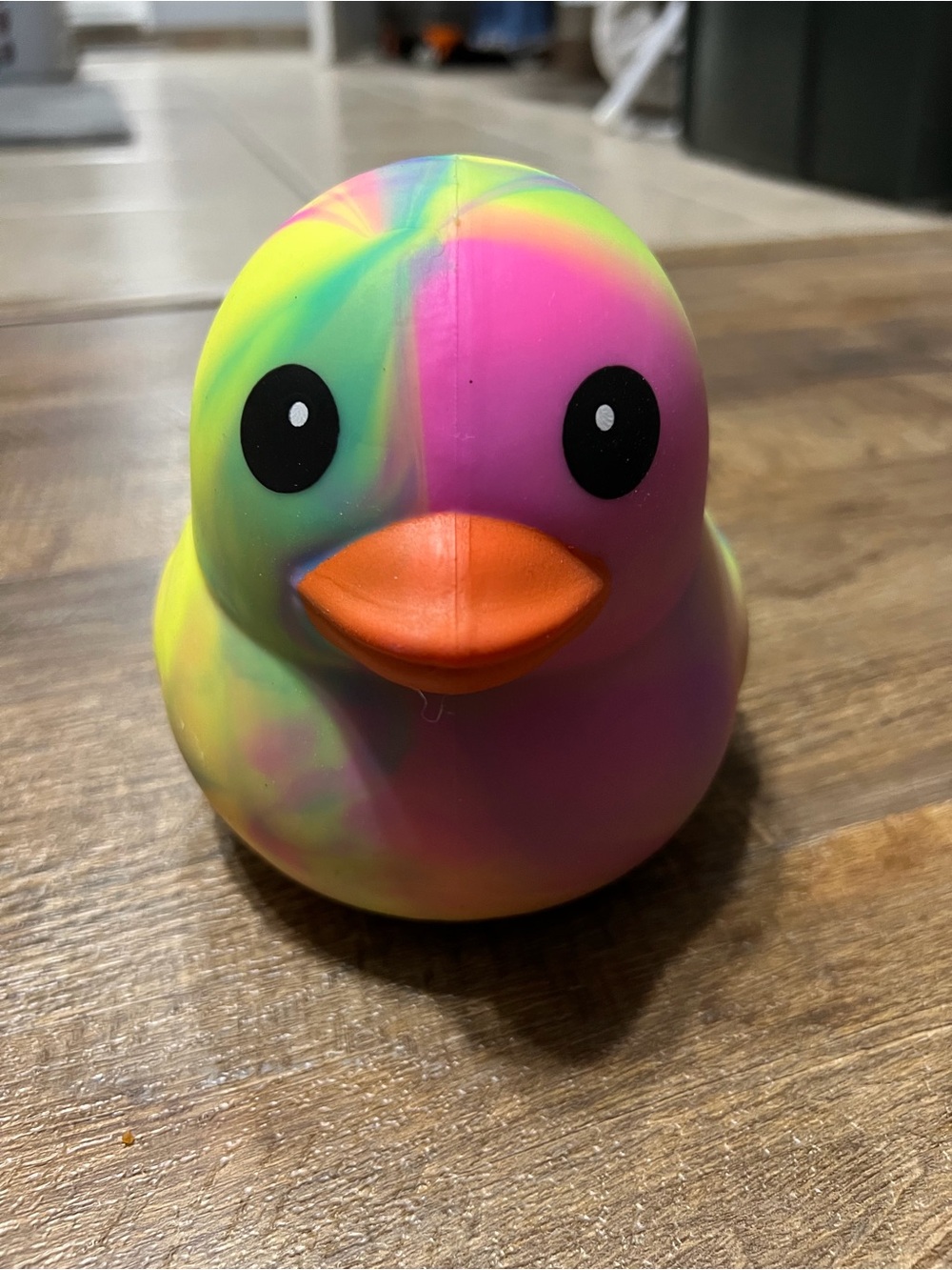 Squeeze Tie-Dye Rubber Duck Toy - Pink, Yellow, Green, Orange